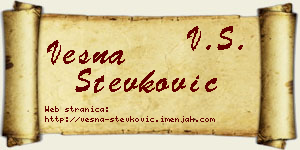Vesna Stevković vizit kartica